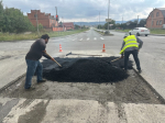 Дорожные работы на улице Херсонской продолжаются.