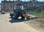 МКУ «Благоустройство города продолжает работы по благоустройству территорий.